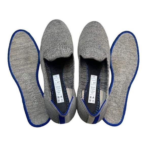 Rothy's Loafer Flat Shoes Women's 7 Heather Grey Slip-On Round Toe Low Top - Picture 7 of 11